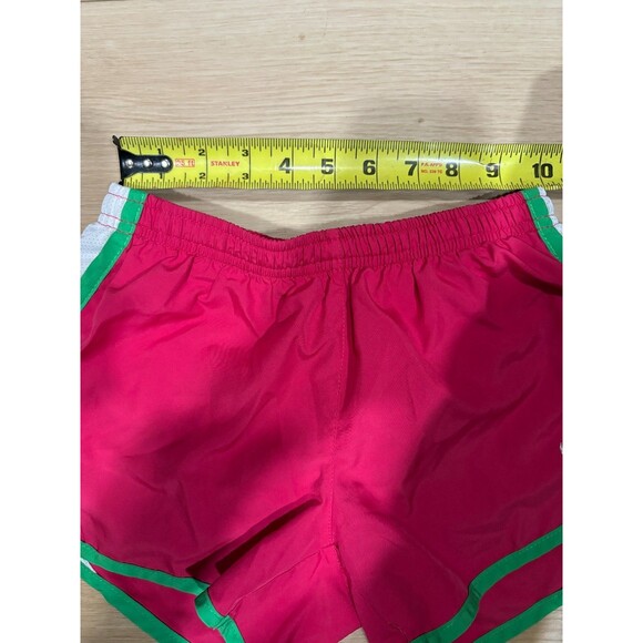 Nike Dri-FIT Running Shorts Girls Size S Pink Green White Athletic Tempo - Picture 5 of 10